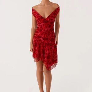 Peppermayo Alma Mini Dress Red Size 4 NWT IN PACKAGE